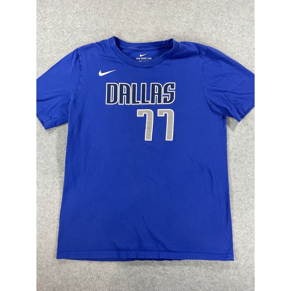 Nike Dallas Mavericks Luka Doncic 77 Blue NBA T-Shirt Youth XL 18/20 2693